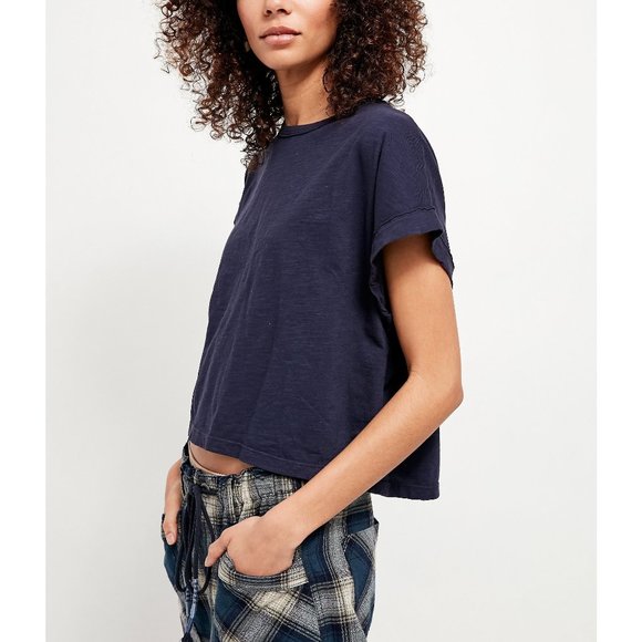 NWT Free People You Rock Tee / Navy - Picture 3 of 6